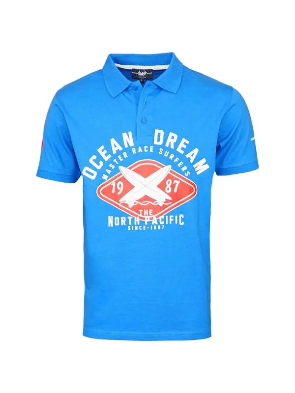 HARVEY MILLER HARVEY MILLER Majica 'Ocean Dream'  azur / oranžna / bela