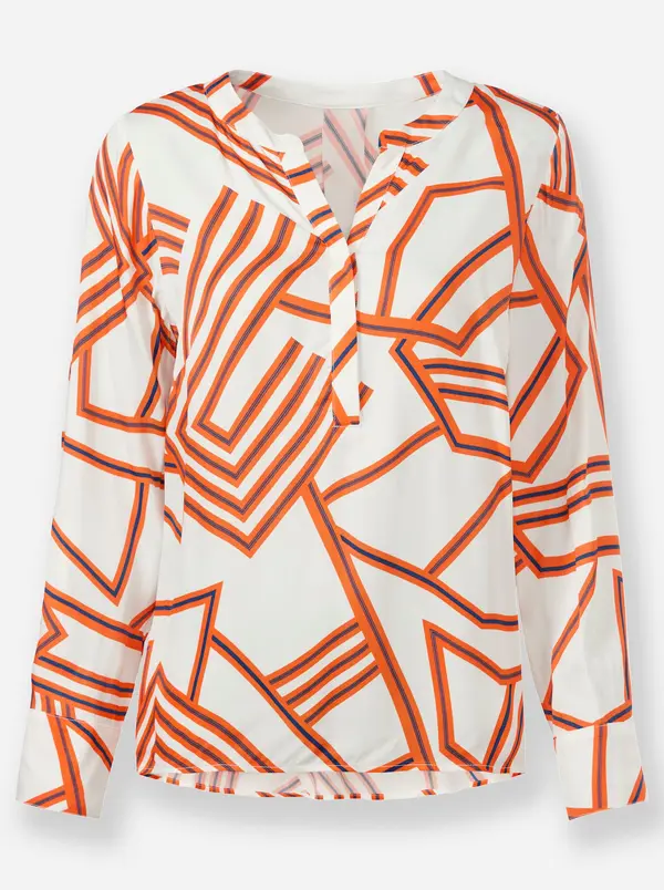 heine heine Bluza  marine / oranžna / bela