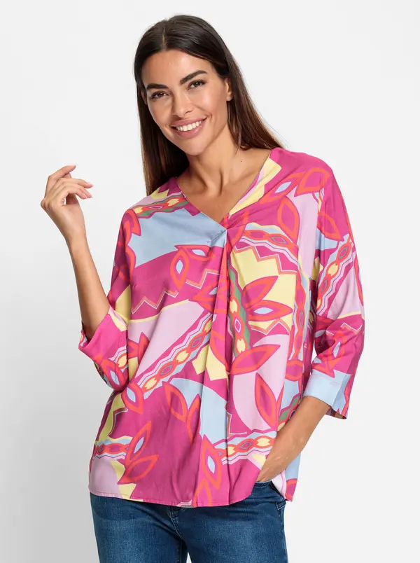 heine heine Bluza  pastelno modra / pastelno rumena / pitaja