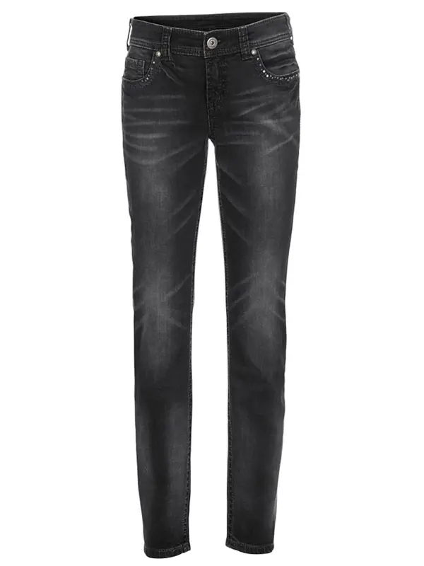heine heine Kavbojke  črn denim