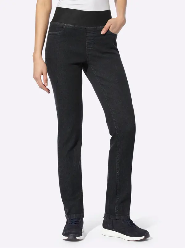 heine heine Kavbojke  črn denim