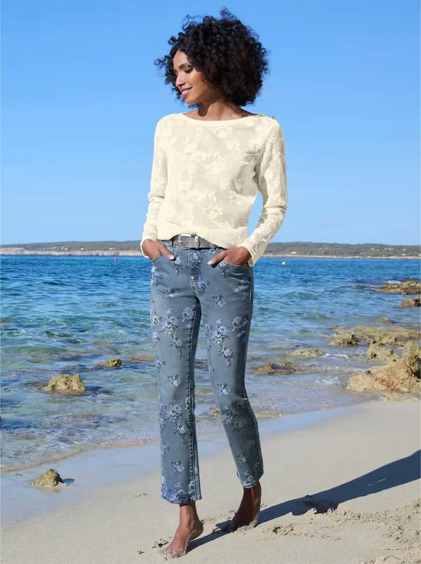 heine heine Kavbojke  mornarska / moder denim / svetlo modra