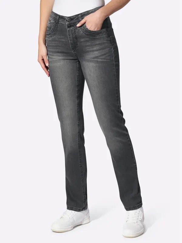heine heine Kavbojke  siva / siv denim