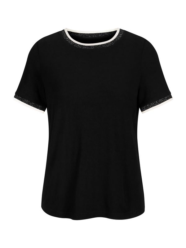 heine heine Majica  srebrno-siva / črna / bela