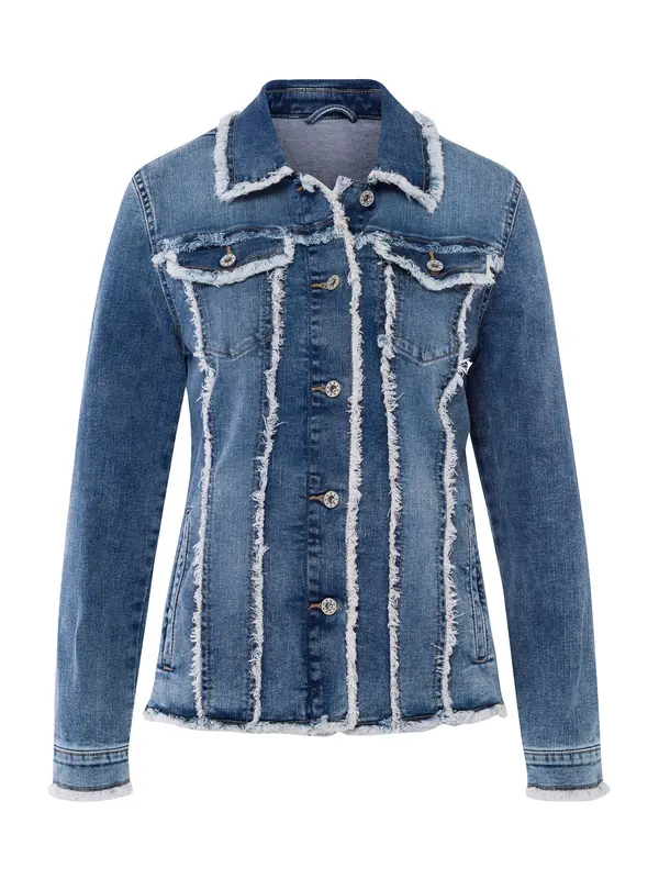 heine heine Prehodna jakna  moder denim / bela