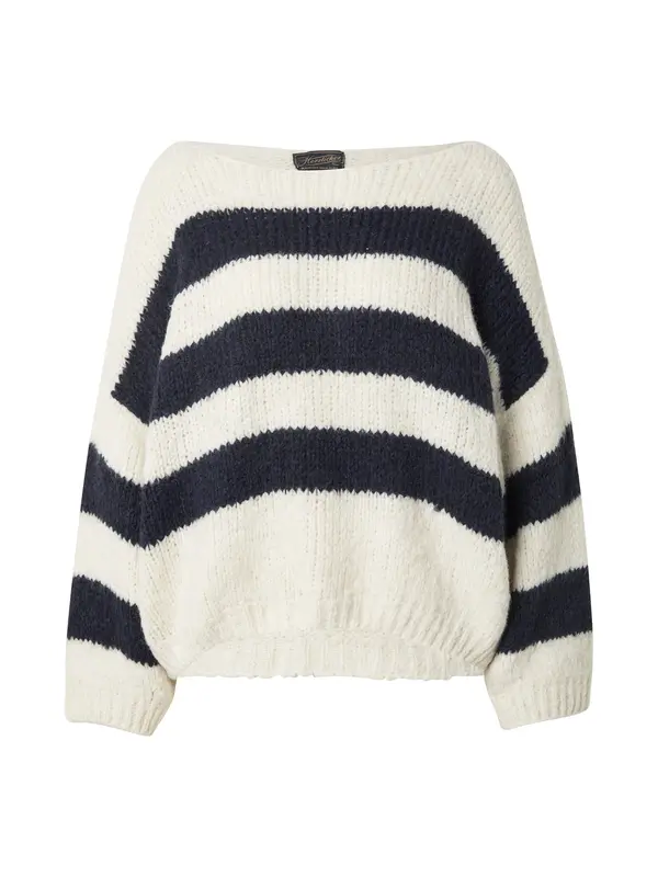 Herrlicher Herrlicher Pulover 'Leena'  marine / off-bela