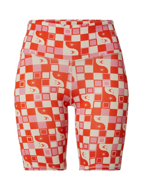 Hey Honey Hey Honey Športne hlače 'DAYANDNIGHT'  bež / roza / oranžno rdeča