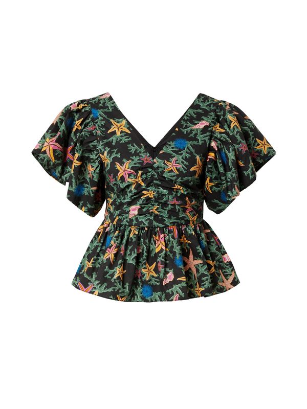 Hofmann Copenhagen Hofmann Copenhagen Bluza  modra / temno zelena / oranžna / črna