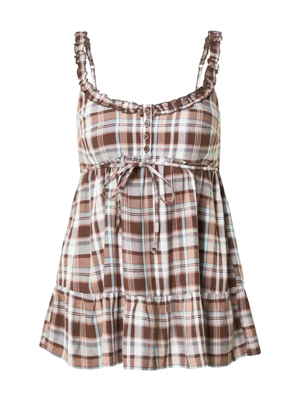 HOLLISTER HOLLISTER Bluza  rjava / bela