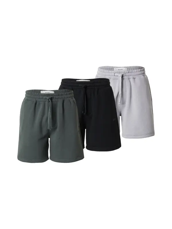 HOLLISTER HOLLISTER Hlače  siva / jelka / črna