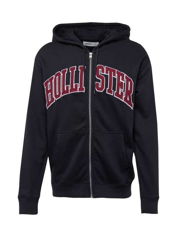 HOLLISTER HOLLISTER Jopa na zadrgo  bordo / črna / bela