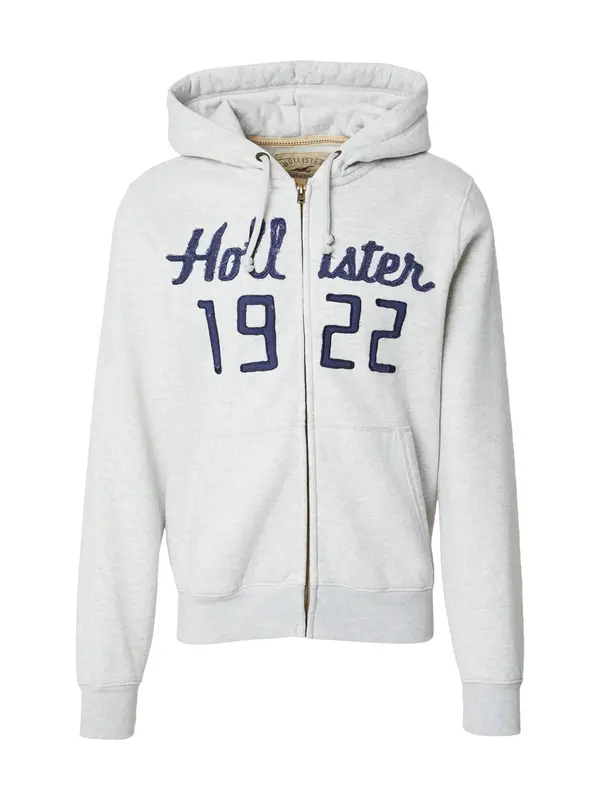 HOLLISTER HOLLISTER Jopa na zadrgo  mornarska / svetlo siva