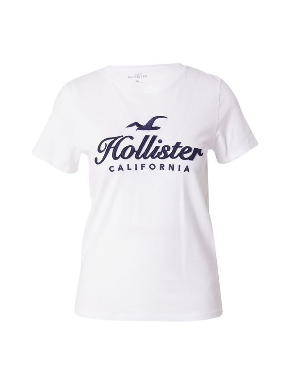 HOLLISTER HOLLISTER Majica 'CHAIN'  mornarska / bela