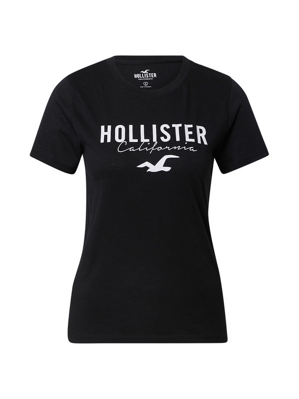 HOLLISTER HOLLISTER Majica  črna / bela