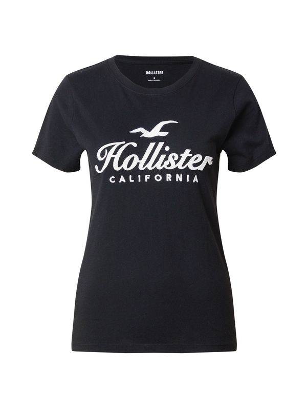 HOLLISTER HOLLISTER Majica  črna / bela