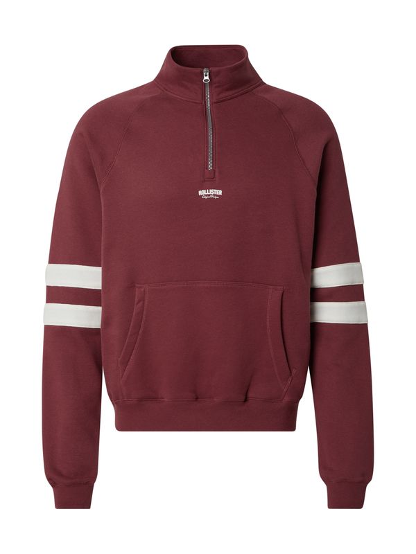 HOLLISTER HOLLISTER Majica 'EMEA'  burgund / bela
