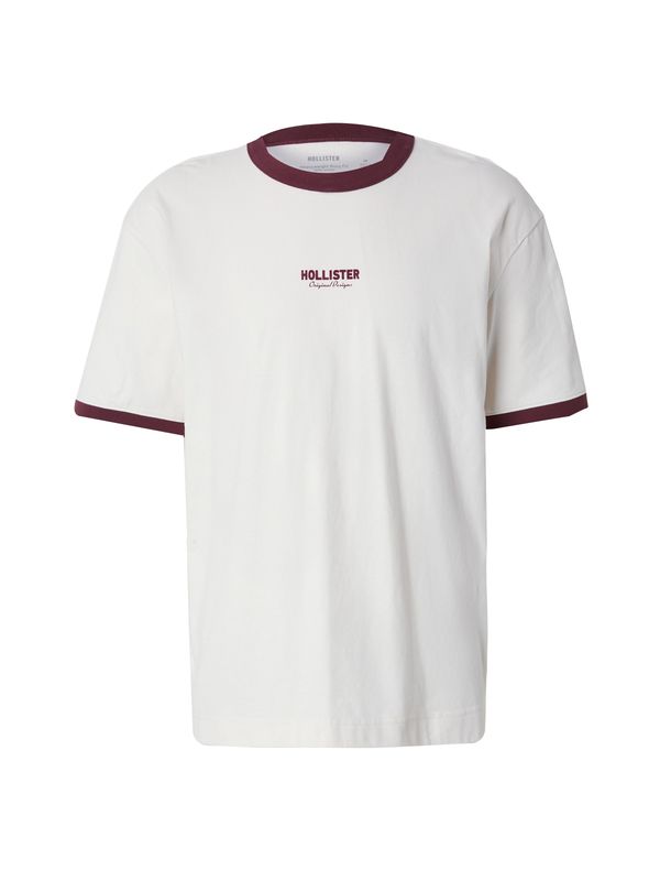 HOLLISTER HOLLISTER Majica  kremna / vinsko rdeča