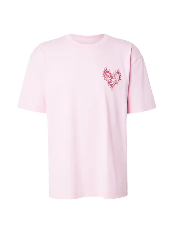 HOLLISTER HOLLISTER Majica 'LOVE'  pastelno roza / temno rdeča