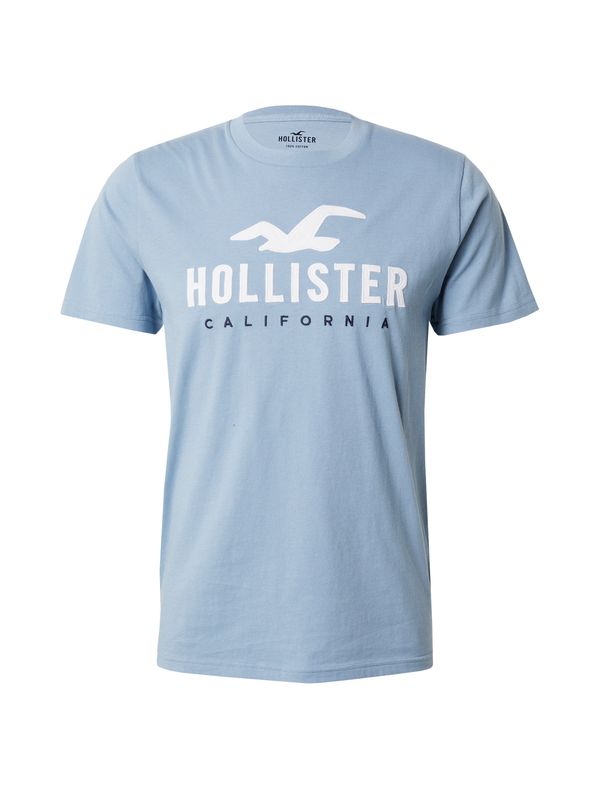 HOLLISTER HOLLISTER Majica  mornarska / svetlo modra / bela