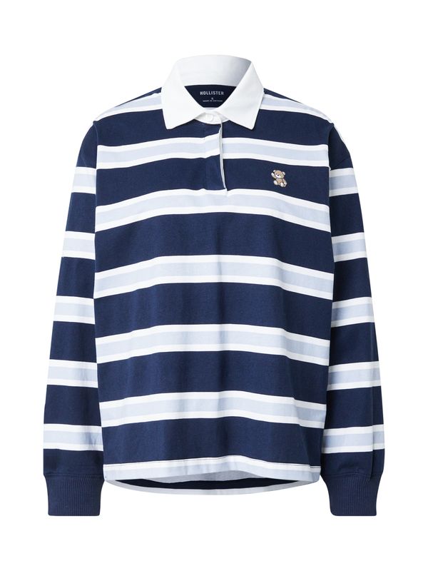HOLLISTER HOLLISTER Majica  mornarska / svetlo modra / bela