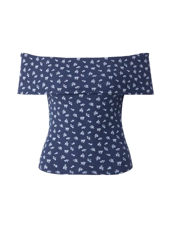 HOLLISTER HOLLISTER Majica  mornarska / svetlo modra / zelena