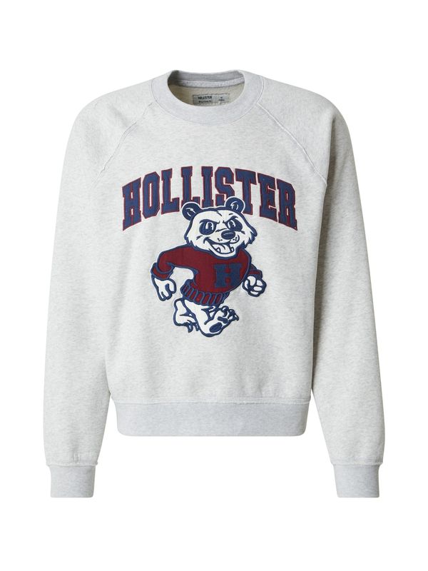 HOLLISTER HOLLISTER Majica  mornarska / svetlo siva / merlot