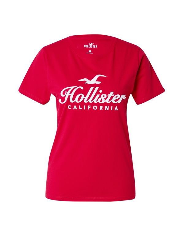 HOLLISTER HOLLISTER Majica  ognjeno rdeča / bela