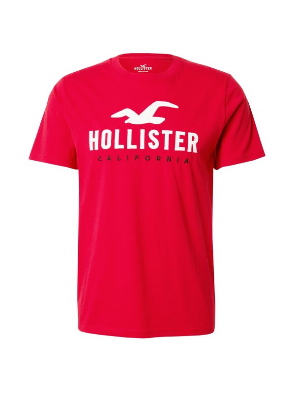 HOLLISTER HOLLISTER Majica  ognjeno rdeča / črna / bela