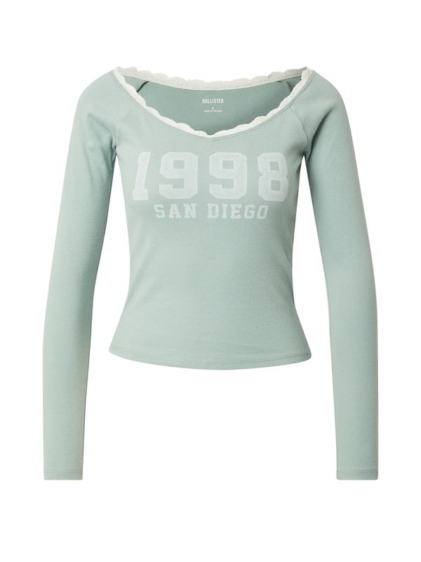 HOLLISTER HOLLISTER Majica  pastelno zelena / bela