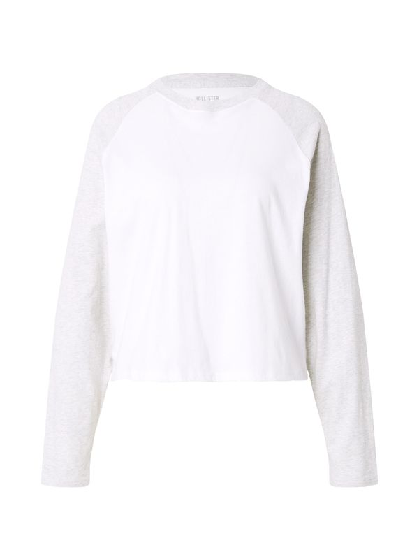 HOLLISTER HOLLISTER Majica  pegasto siva / bela