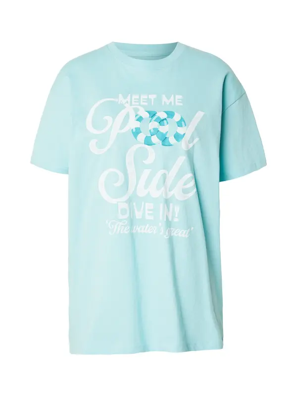 HOLLISTER HOLLISTER Majica 'POOLSIDE'  turkizna / voda / bela