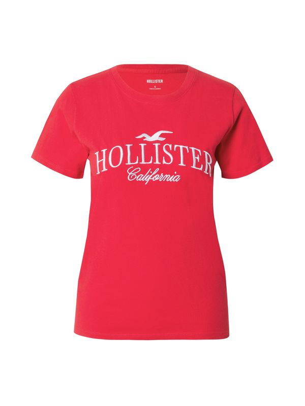 HOLLISTER HOLLISTER Majica  rdeča / bela