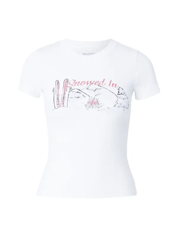 HOLLISTER HOLLISTER Majica  rdeča / črna / bela