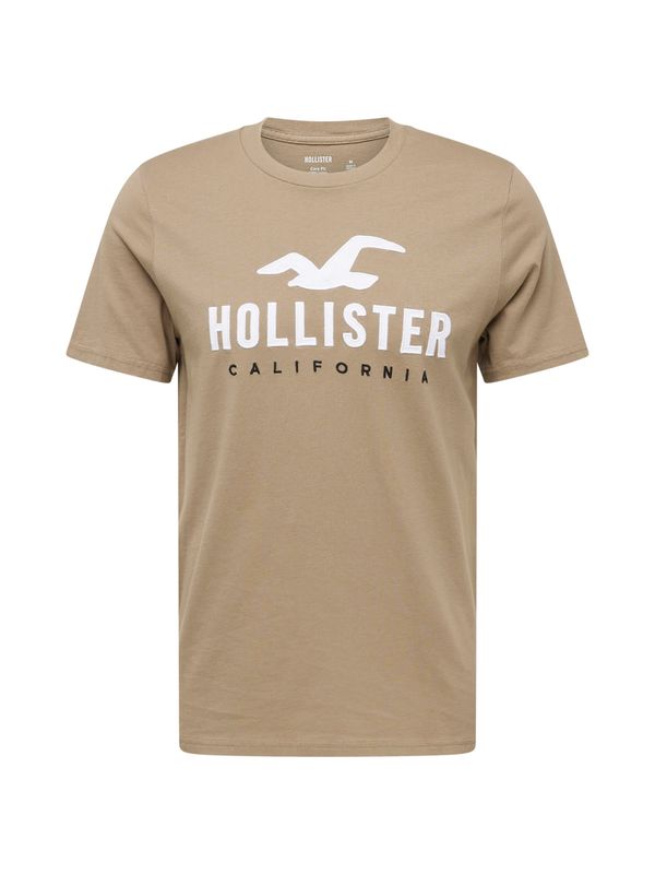 HOLLISTER HOLLISTER Majica  rjava / črna / bela