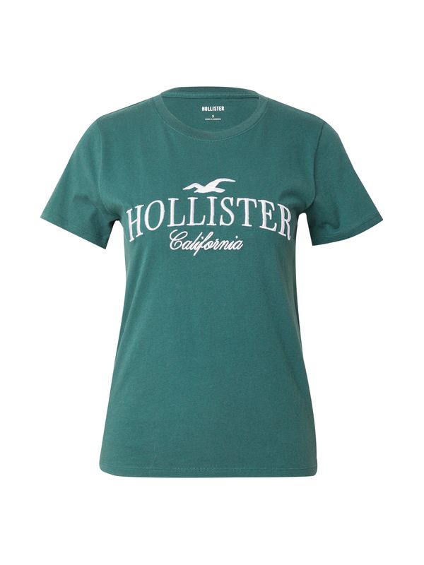 HOLLISTER HOLLISTER Majica  smaragd / bela
