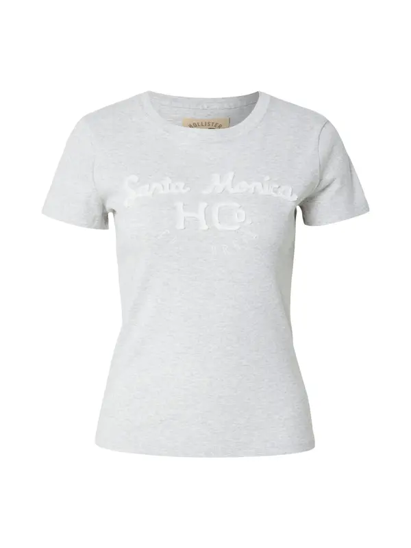 HOLLISTER HOLLISTER Majica  svetlo siva / bela