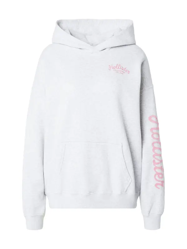 HOLLISTER HOLLISTER Majica  svetlo siva / svetlo roza