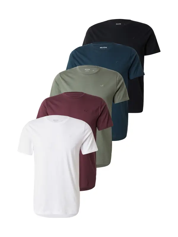 HOLLISTER HOLLISTER Majica  temno modra / kaki / burgund / črna / bela