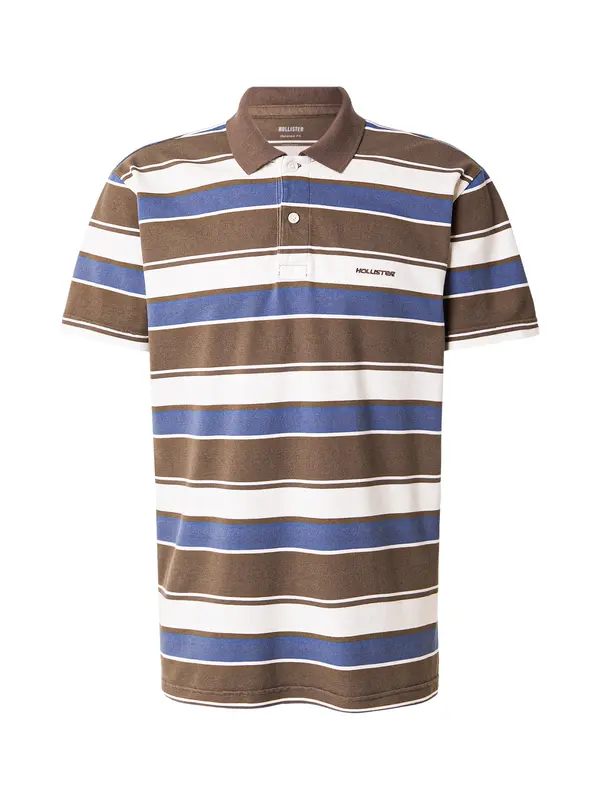 HOLLISTER HOLLISTER Majica  temno modra / rjava / bela