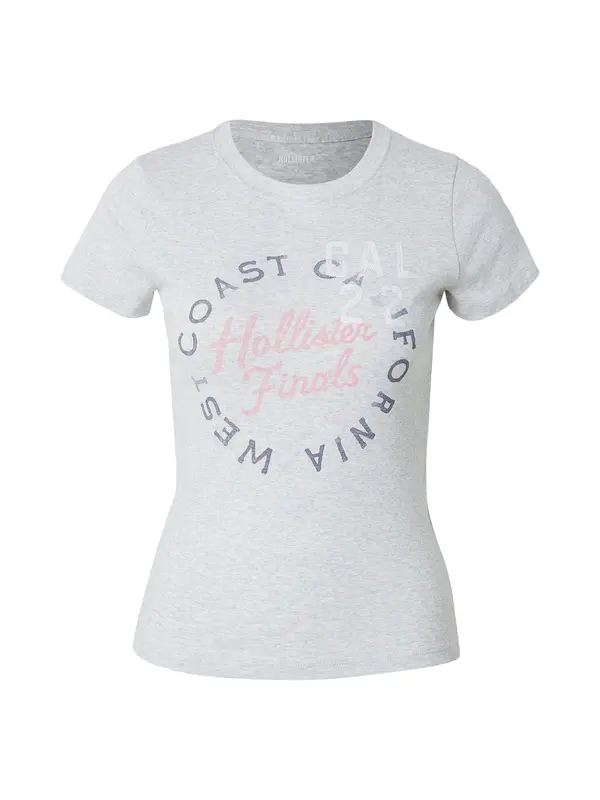 HOLLISTER HOLLISTER Majica 'YEAR OF YOU'  temno modra / pegasto siva / roza / bela