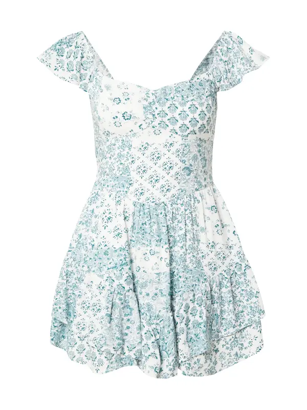 HOLLISTER HOLLISTER Poletna obleka  cijansko modra / svetlo modra / bela
