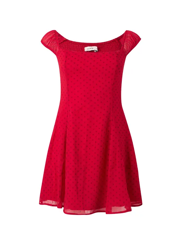 HOLLISTER HOLLISTER Poletna obleka  siva / rdeča