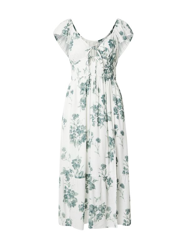 HOLLISTER HOLLISTER Poletna obleka  smaragd / bela