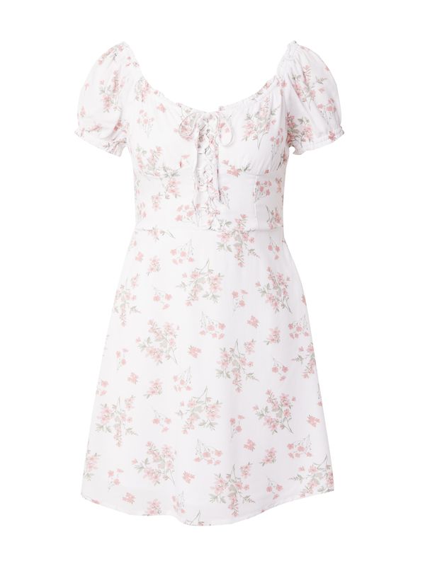 HOLLISTER HOLLISTER Poletna obleka  zelena / pastelno rdeča / bela