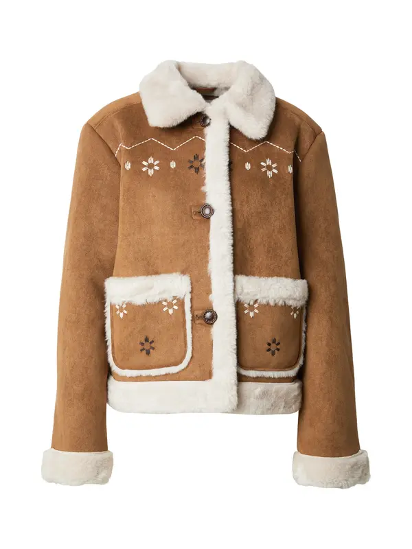 HOLLISTER HOLLISTER Prehodna jakna  rjava / pueblo / bela