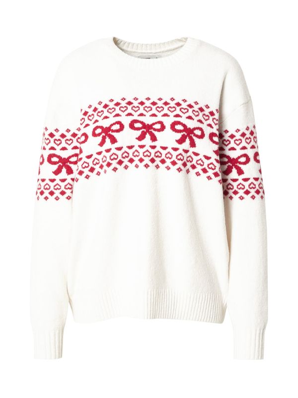 HOLLISTER HOLLISTER Pulover  rdeča / bela