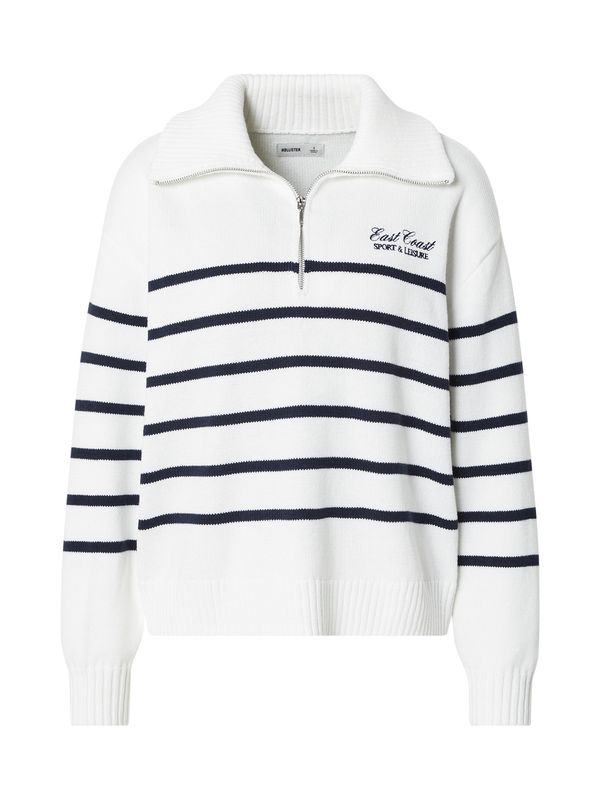 HOLLISTER HOLLISTER Pulover  temno modra / bela