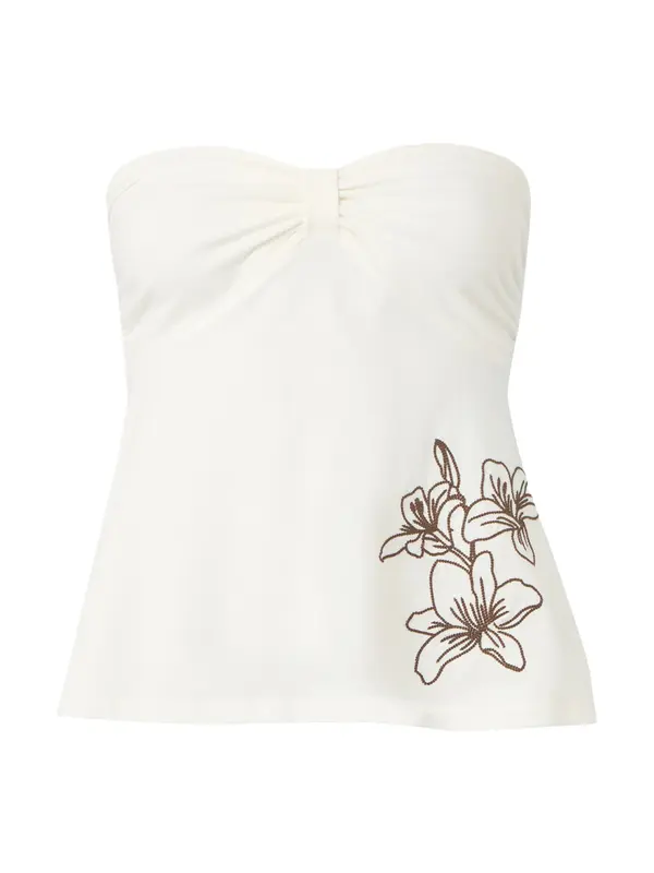 HOLLISTER HOLLISTER Top  rjava / bela