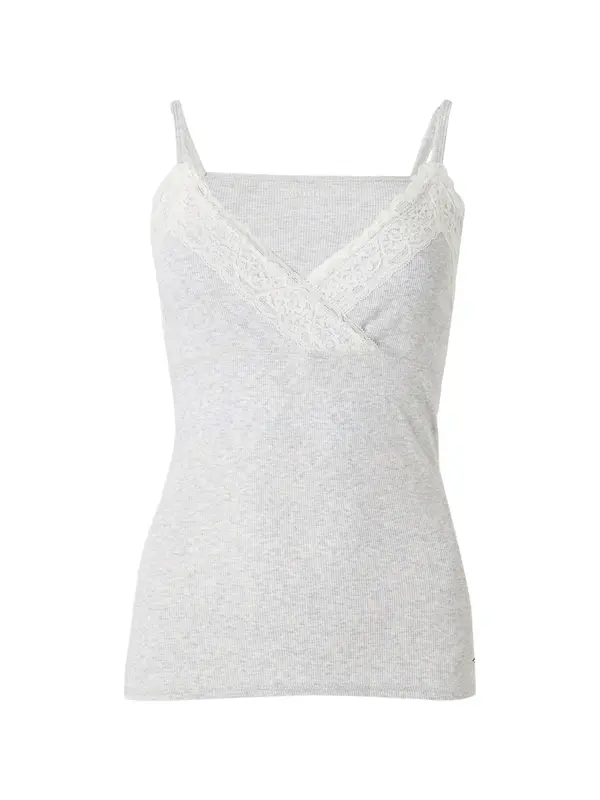 HOLLISTER HOLLISTER Top  svetlo siva / bela
