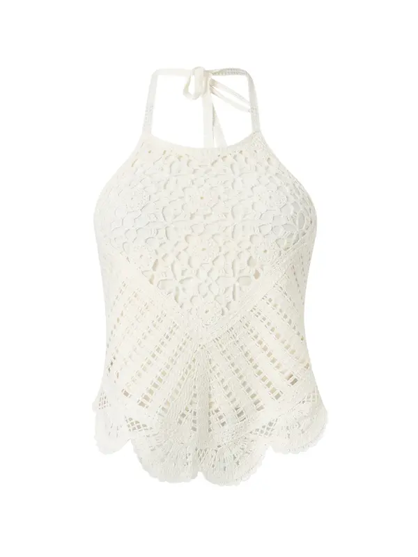 HOLLISTER HOLLISTER Top z naramnicami 'MAR4'  volneno bela
